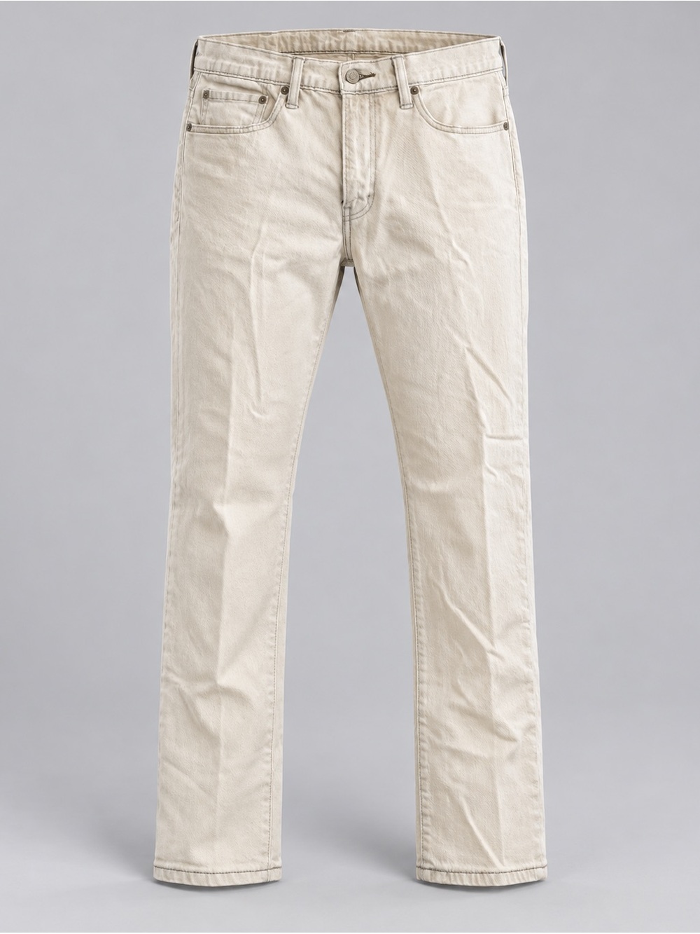 Levi’s 513 Slim Straight Jeans Men’s 34x30 Cream Denim Irregular